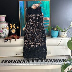 Forest Lily Chic Black Lace Midi Dress 6